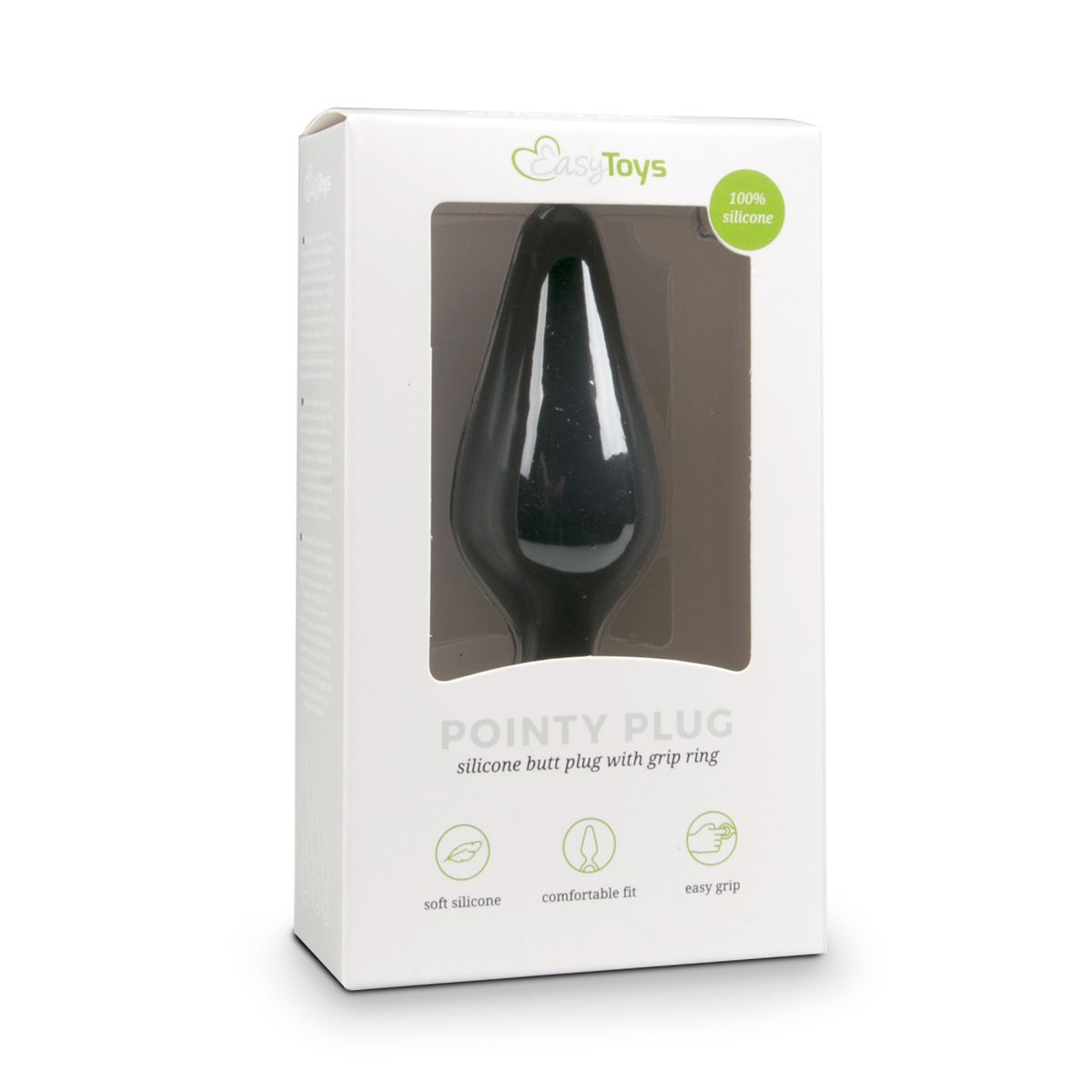 Easytoys Anal Collection - Buttplug with Pull Ring Small Zwart (1 stuk)