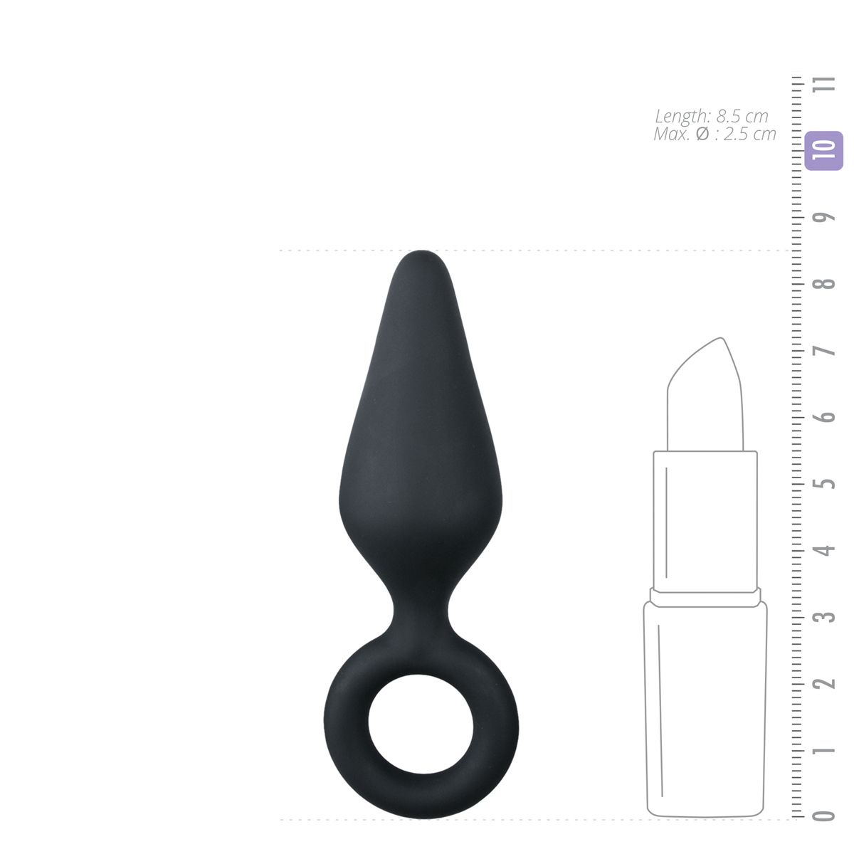 Easytoys Anal Collection - Buttplug with Pull Ring Small Zwart (1 stuk) - image 4