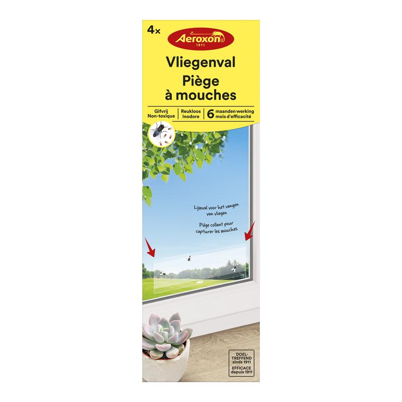Aeroxon Vliegenval voor Ramen (4 stuks)