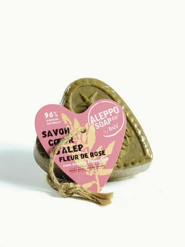 Aleppo Soap Co Savon D'Alep Hart Fleur de Rose met Touw (150 gr)