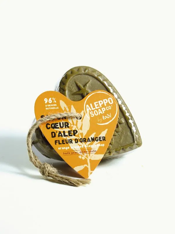 Aleppo Soap Co Savon D'Alep Hart Fleur de Oranger met Touw (150 gr)