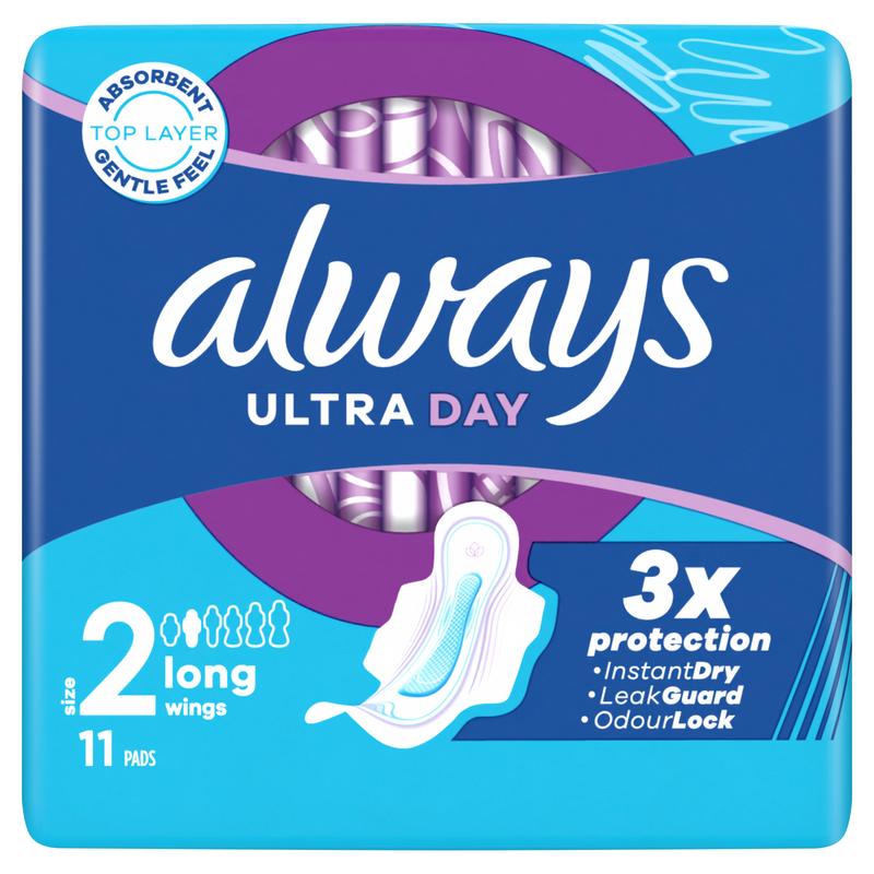 Always Maandverband Ultra Day Long met Vleugels (11 stuks)