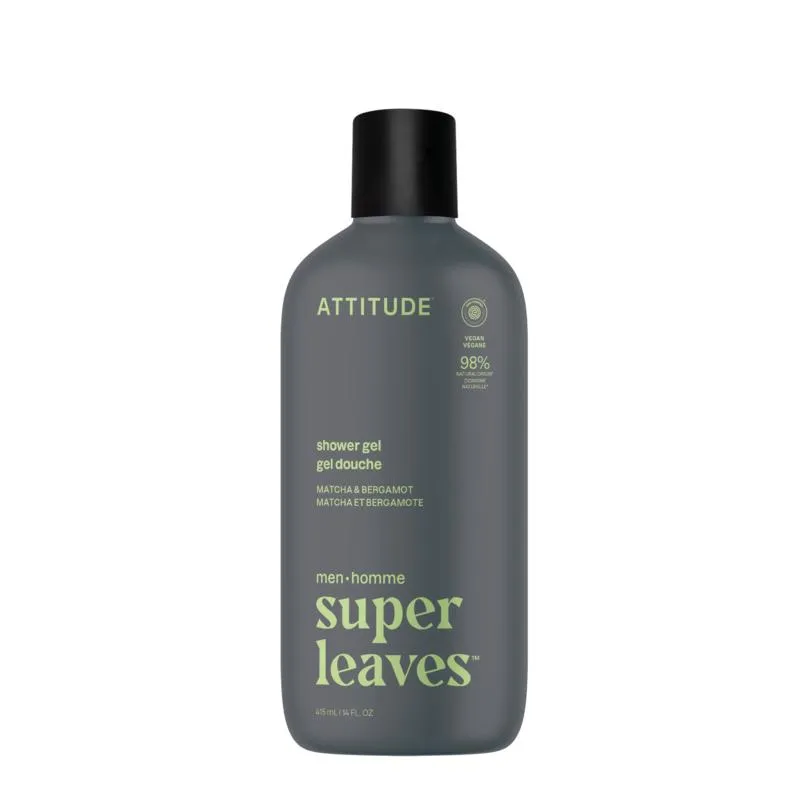 Attitude Men Showergel Matcha & Bergamot (415 ml)