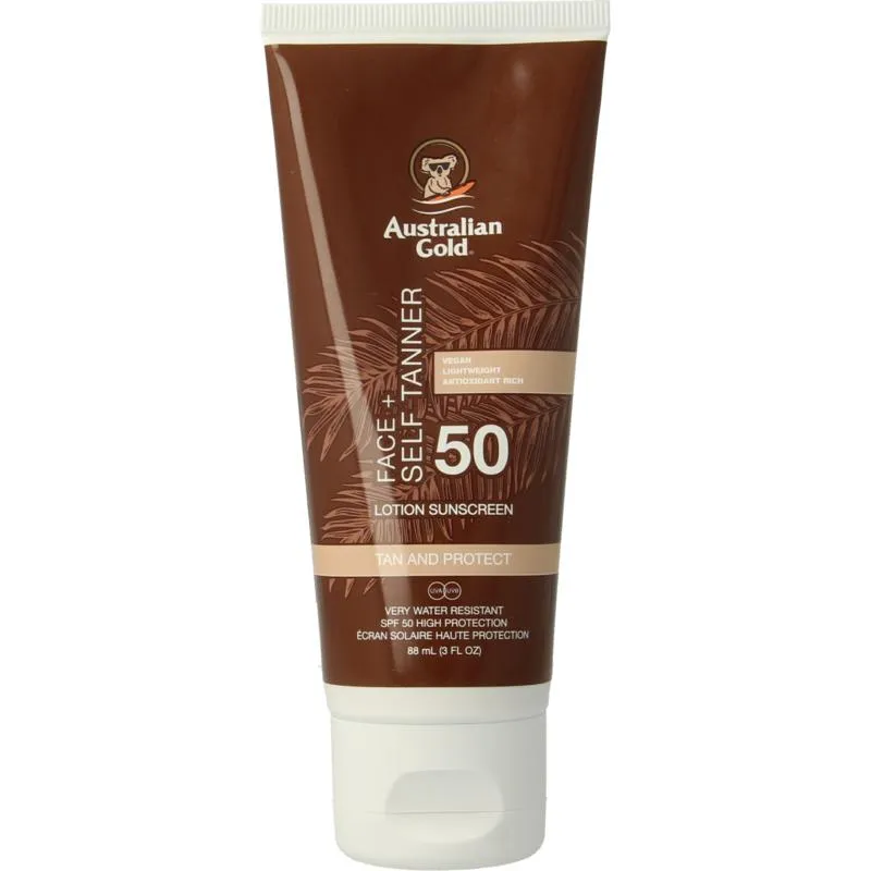 Australian Gold Face met Selftanner SPF50 (88 ml)