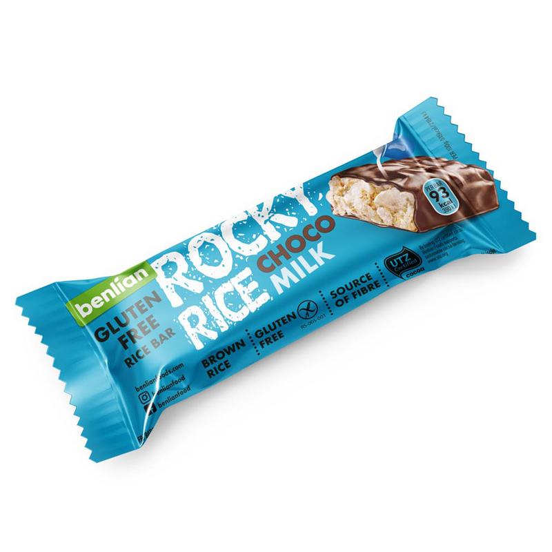Benlian Rocky Rice Choco Milk Bar Glutenvrij (18 gr)