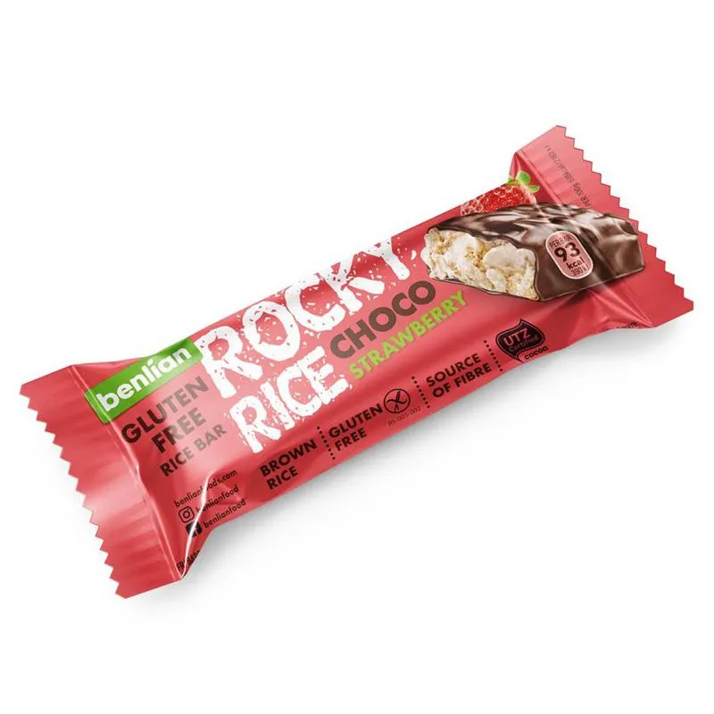 Benlian Rocky Rice Choco Strawberry Glutenvrij (18 gr)