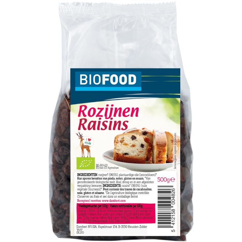 Biofood Rozijnen Bio (500 gr)