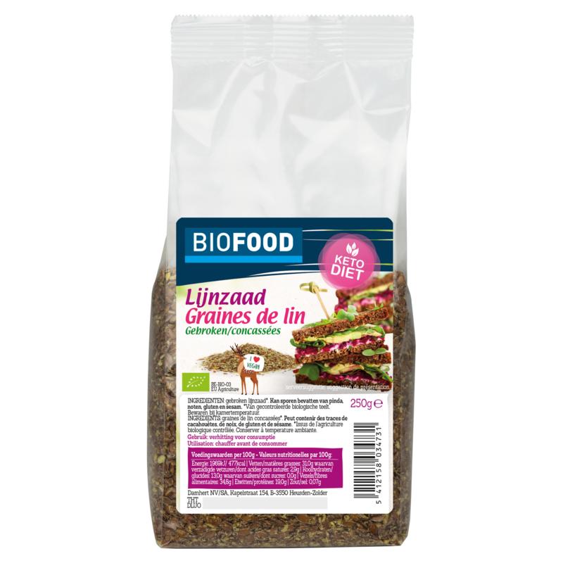 Biofood Lijnzaad Gebroken Bio (250 gr)