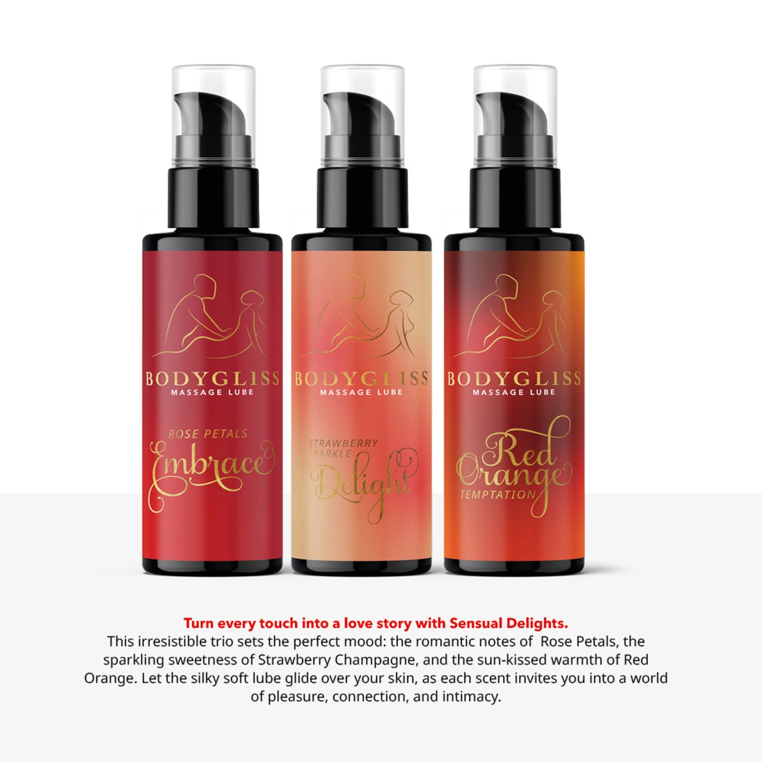 Bodygliss Sensual Delight Three-pack Travel Edition (150 ml)