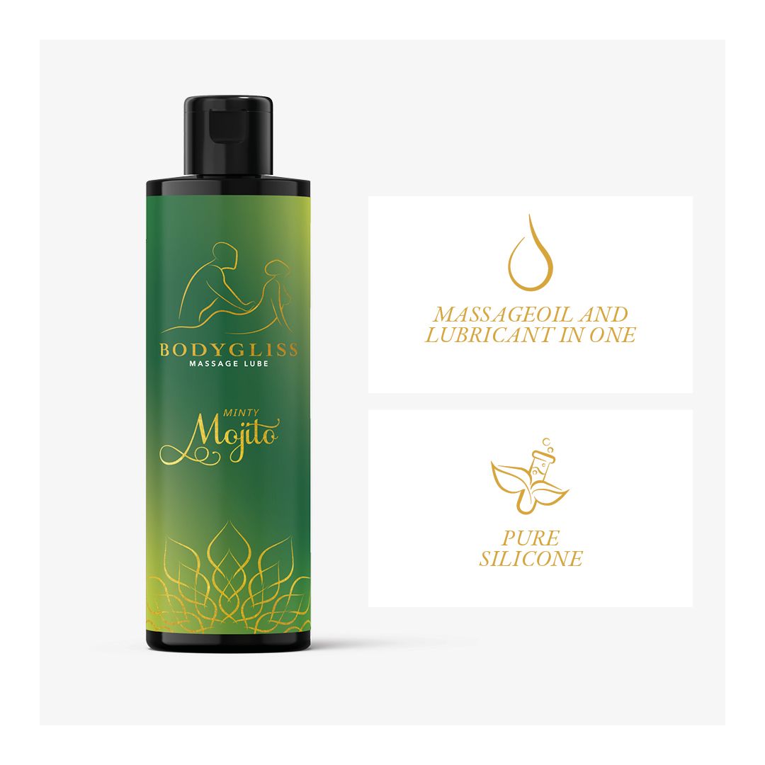 Bodygliss Massage Olie/glijmiddel Minty Mojito (150 ml) - image 4