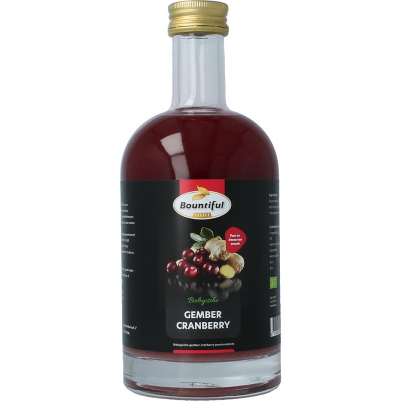 Bountiful Select Gember Sap Cranberry Bio (500 ml)