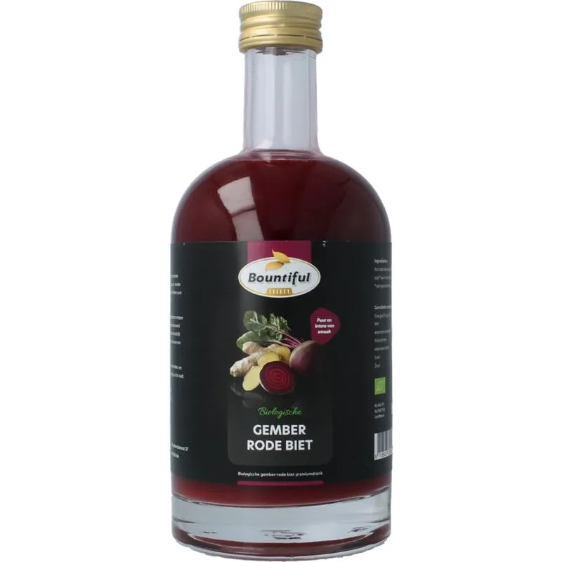 Bountiful Select Gember Sap Rode Biet Bio (500 ml)