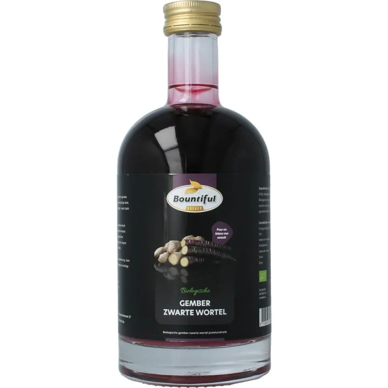 Bountiful Select Gember Sap Zwarte Wortel Bio (500 ml)