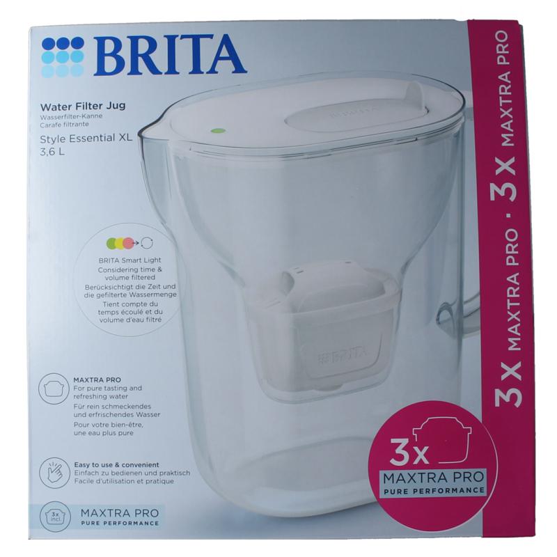 Brita Style Essential XL Wit+3 Maxtra Pro Pure Perf (1 set)