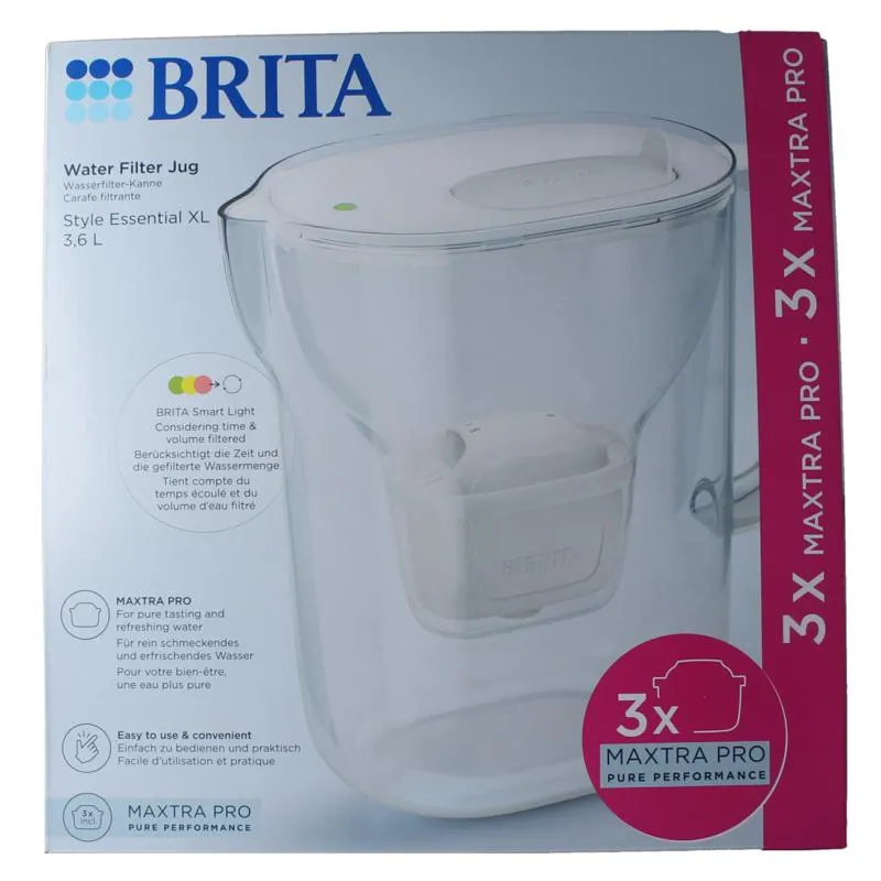 Brita Style Essential XL Wit+3 Maxtra Pro Pure Perf (1 set)