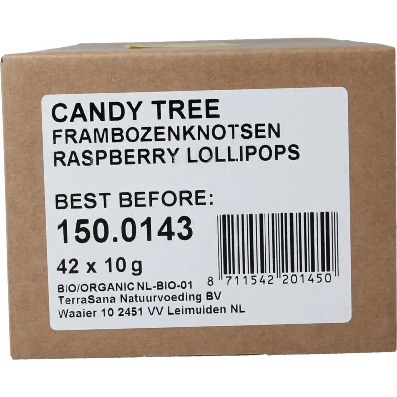 Candy Tree Frambozenknotsen Navul Bio (42 stuks)