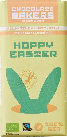 Chocolatemakers Hoppy Easter Melk Bio (80 gr)