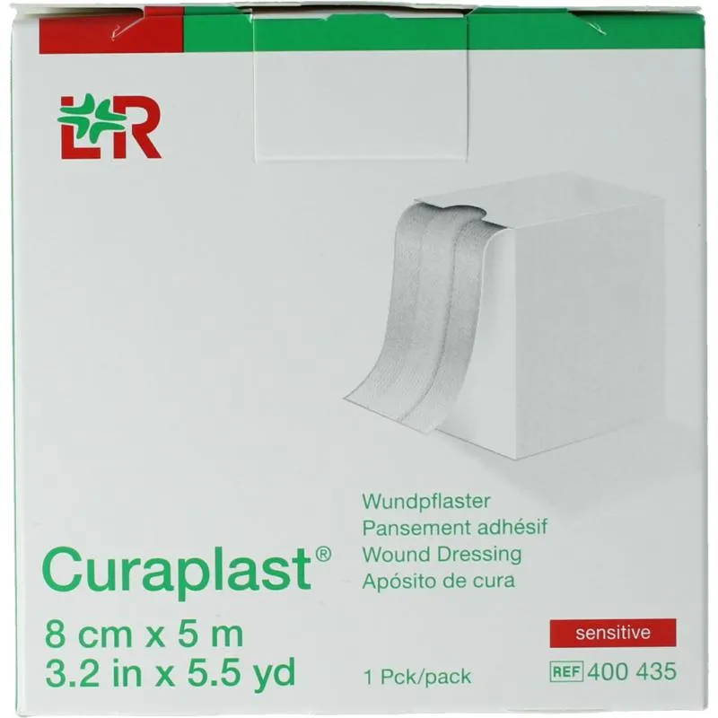 Curaplast Sensitive Wondpleister 5m x 8cm (1 rol)
