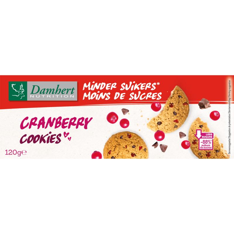 Damhert Cranberry Cookies Minder Suiker (120 gr)