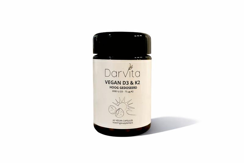 Darvita D3 & K2 3000 IU MCT-poeder (kokos) (60 vega capsules)
