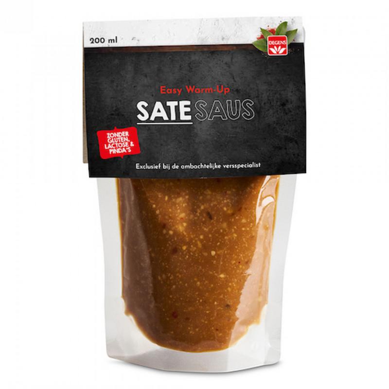 Degens Satesaus Pindavrij Lactosevrij Glutenvrij (200 ml)