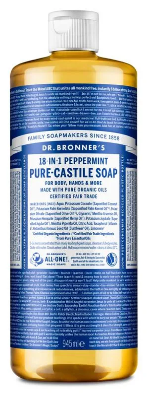 Dr Bronners Liquid Soap Pepermunt (945 ml)