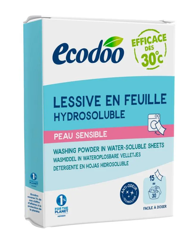 Ecodoo Wasstrips Laundry Sheets Gevoelige Huid Eco (52 gr)