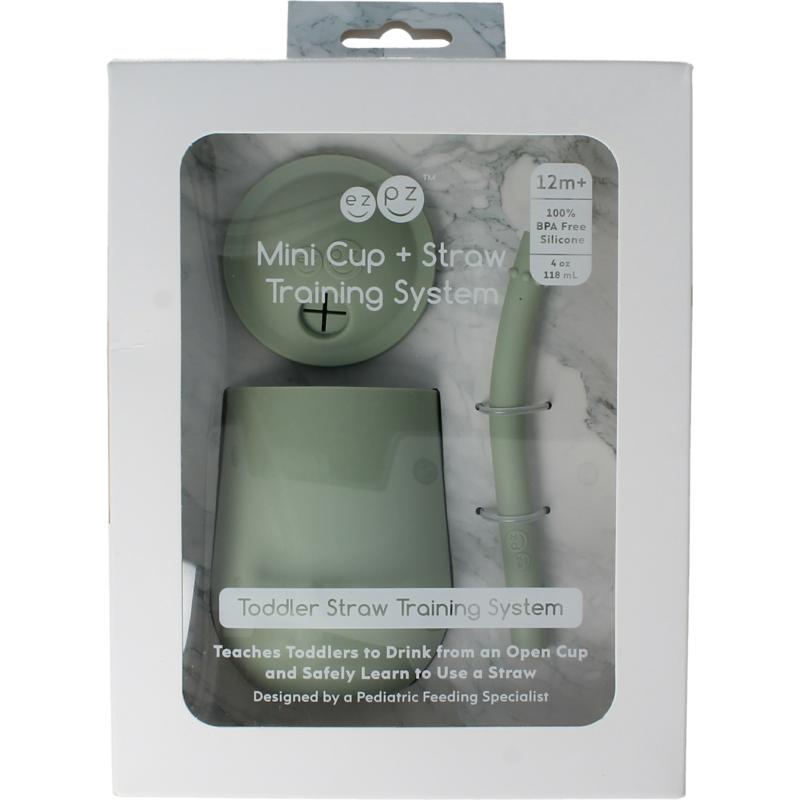 Ezpz Mini Cup met Rietje Training System Sage (1 stuk)