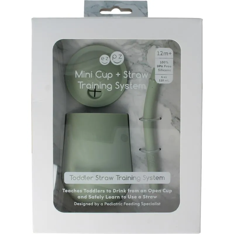 Ezpz Mini Cup met Rietje Training System Sage (1 stuk)