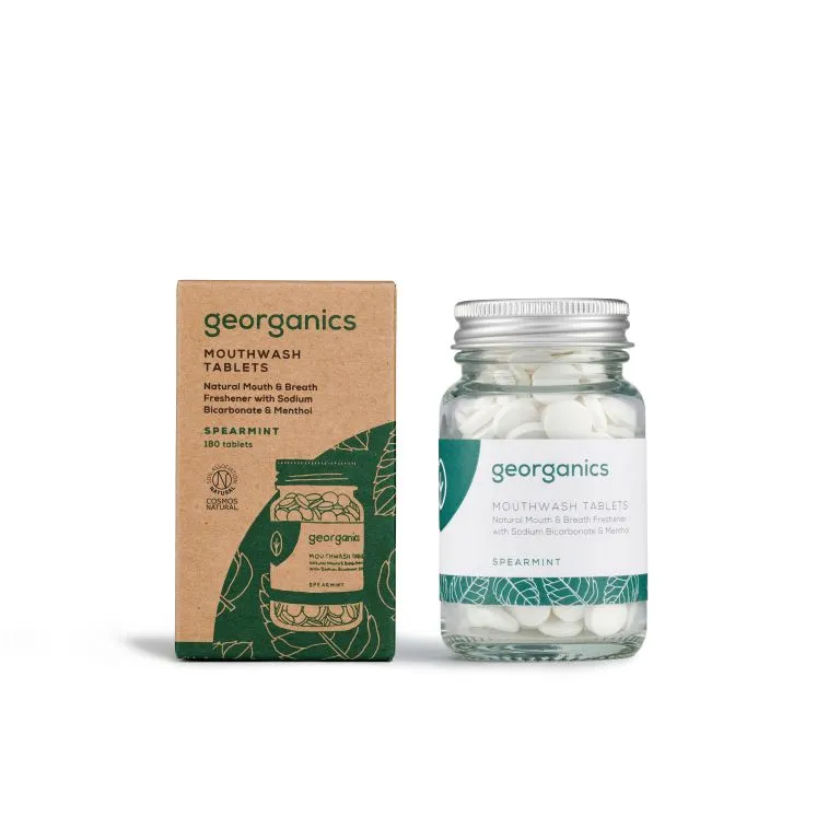 Georganics Mouthwash Tablets Spearmint (180 tabletten)