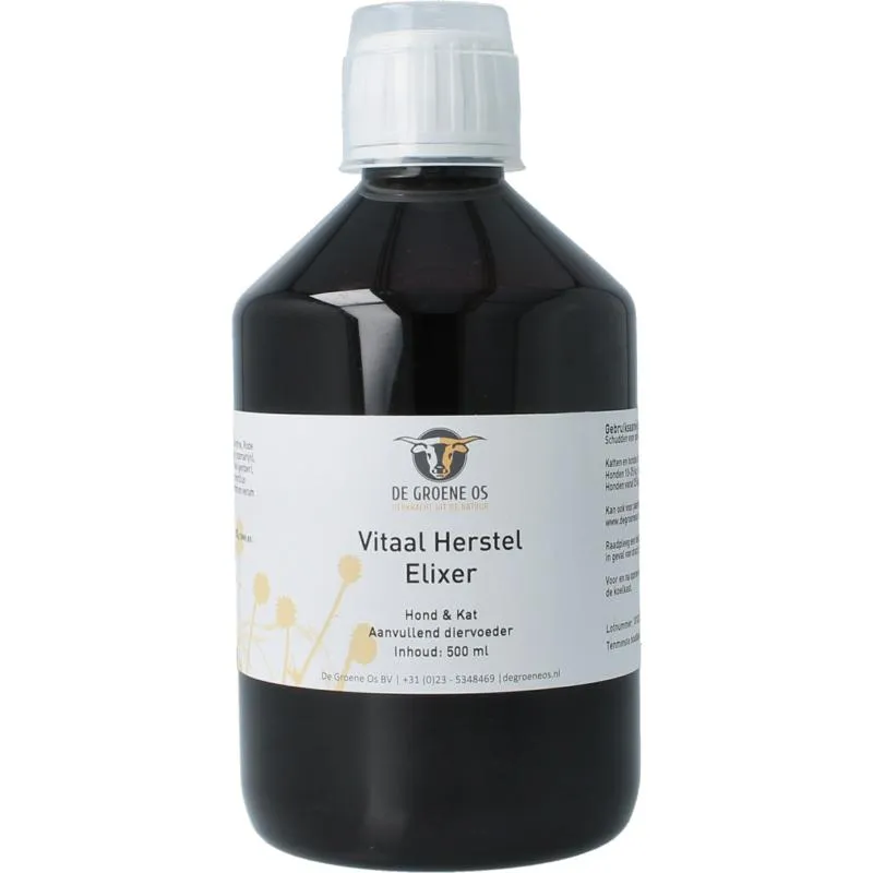 Groene Os Vitaal Herstel Elixer Hond/kat (500 ml)