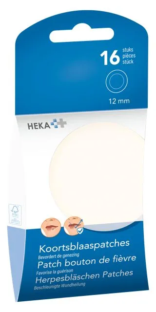 Heka Koortsblaaspatches 12mm (16 stuks)
