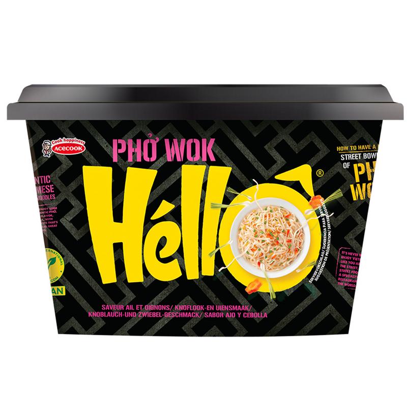 Hello Pho Instant Pho Wok Knoflook en Ui Glutenvrij (76 gr)