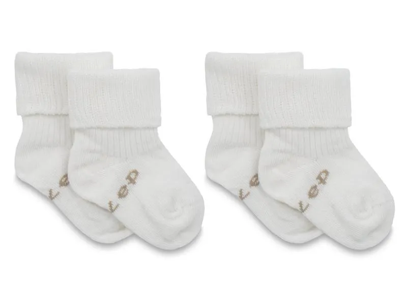 Kipkep Blijf Baby Sokjes 6-12 Mnd Offwhite/wit (2 paar)