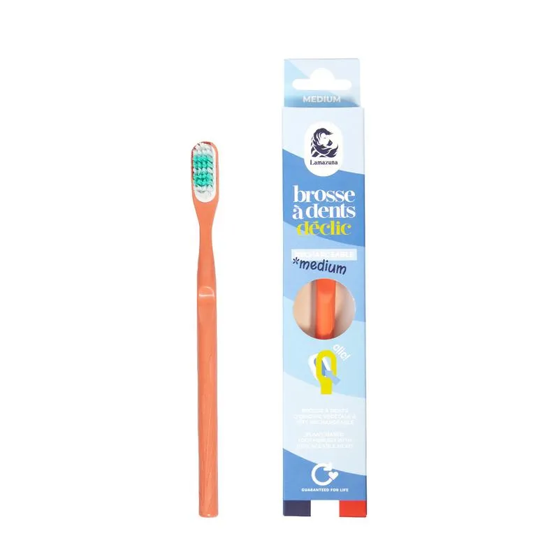 Lamazuna Toothbrush Medium Coral (1 stuk)