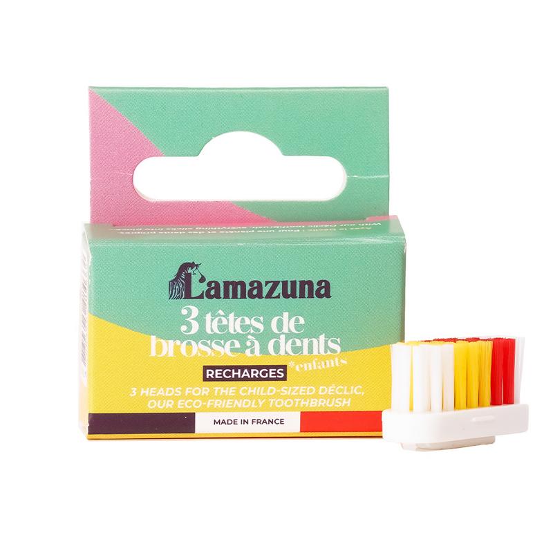 Lamazuna Set of 3 Toothbrush Heads Soft Kid (1 stuk)