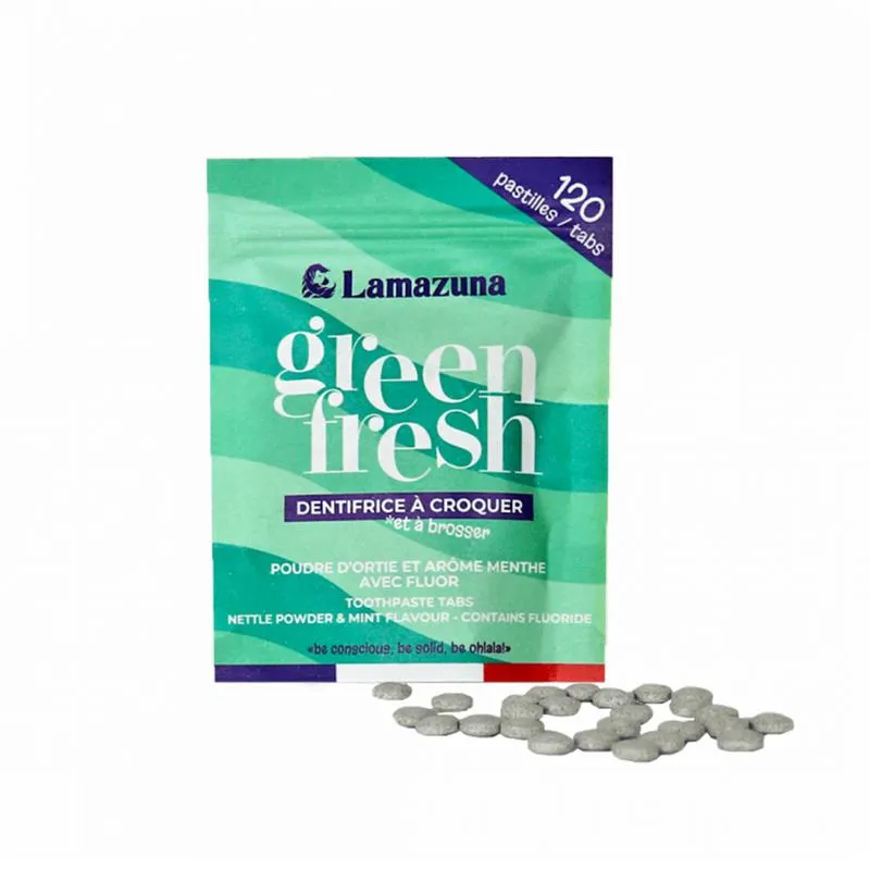 Lamazuna Toothpaste Tablets Greenfresh Nettle Mint Bio (30 gr)