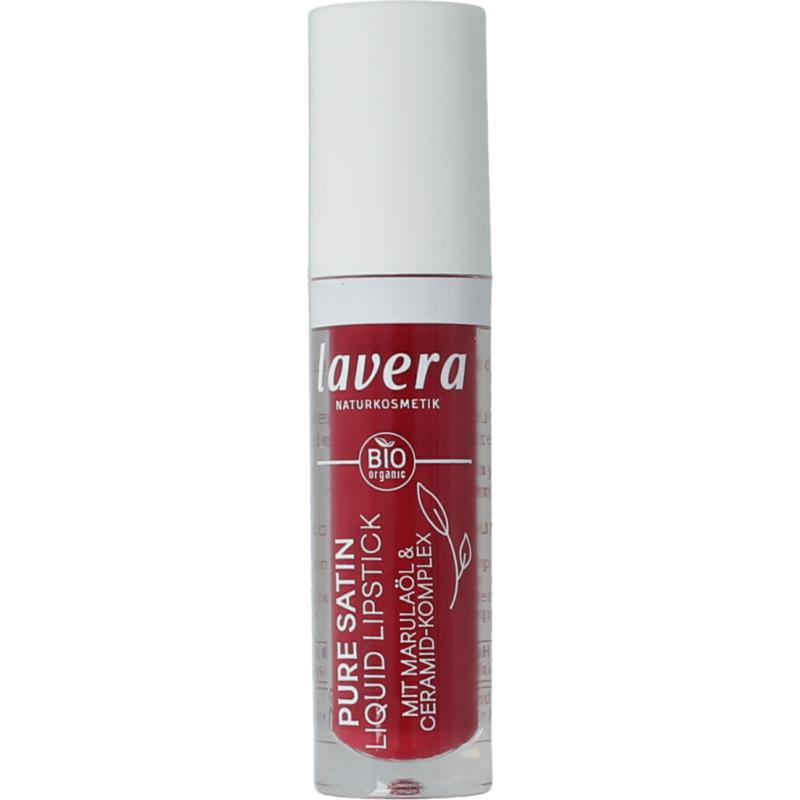 Lavera Lipstick Liquid Poppy Red 01 Bio (1 stuk)