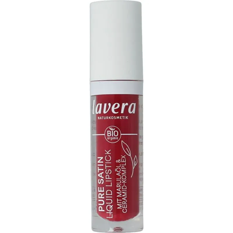 Lavera Lipstick Liquid Poppy Red 01 Bio (1 stuk)