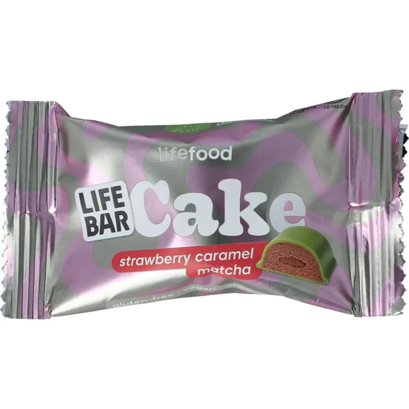 Lifebar Cake Strawberry Caramel Matcha (35 gr)