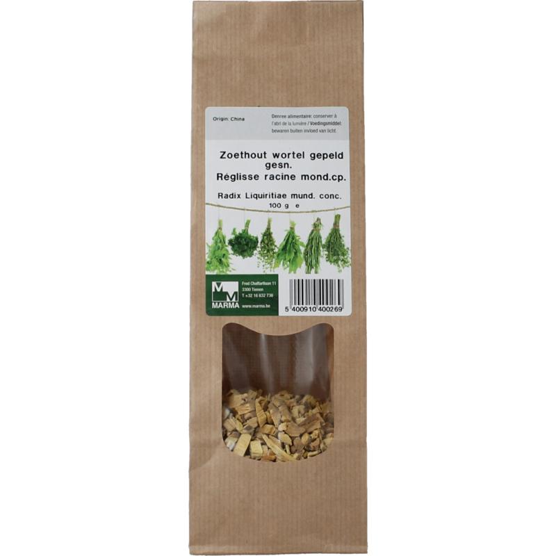 Marma Zoethoutwortel Gepeld Gesneden (100 gr)