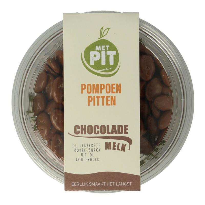 Met Pit Pompoenpitten Melkchocolade (150 gr)