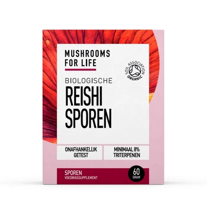 Mushrooms F Life Reishi Sporen Poeder Bio (60 gr)