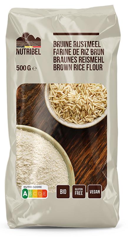Nutribel Bruine Rijstmeel Glutenvrij Bio (500 gr)
