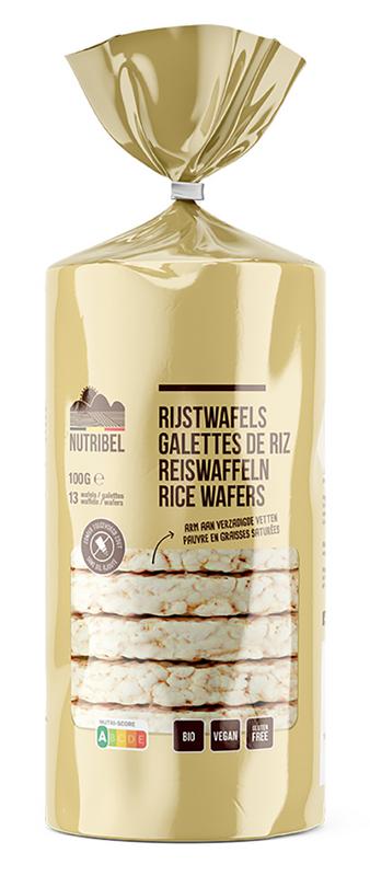 Nutribel Rijstwafels zonder Zout Glutenvrij Bio (100 gr)