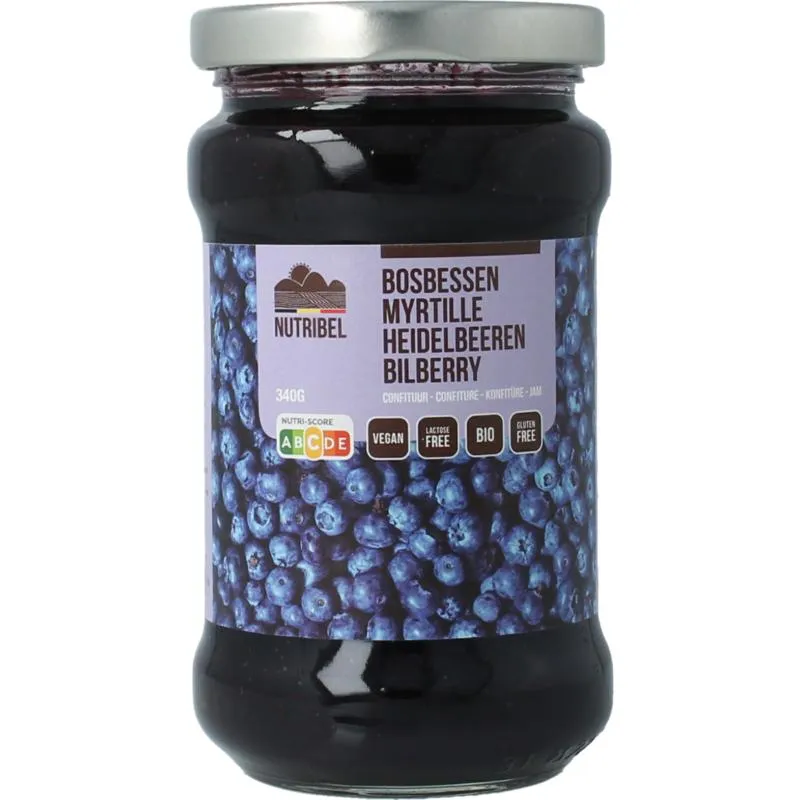 Nutribel Bosbessen Confituur Bio (340 gr)