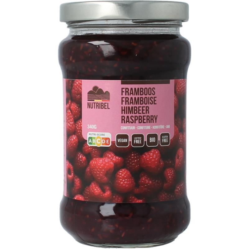 Nutribel Frambozen Confituur Bio (340 gr)