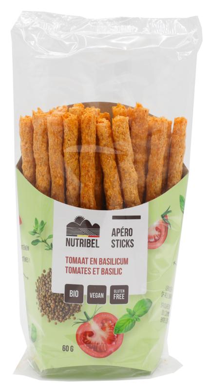 Nutribel Apero Stick Tomaat Basilicum Bio (60 gr)