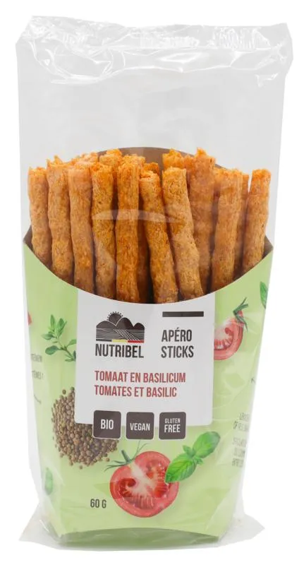 Nutribel Apero Stick Tomaat Basilicum Bio (60 gr)