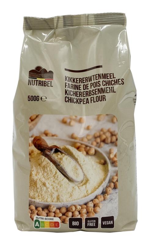 Nutribel Kikkererwtenmeel Glutenvrij Bio (500 gr)